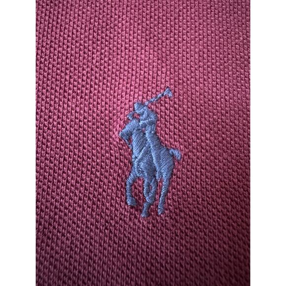 Polo Ralph Lauren Shirt Mens XL Custom Slim Fit Mesh Short Sleeve Burgundy Red - Picture 3 of 8